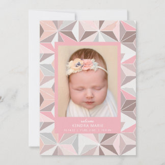 BIENVENUE BABY | Faire-part de naissance géométriq