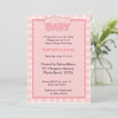 Bienvenue Baby Girl Shower Invitation (Debout devant)