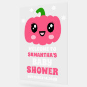 Bienvenue Baby shower fille Citrouille rose mignon (Angle)