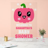 Bienvenue Baby shower fille Citrouille rose mignon (Mariage)
