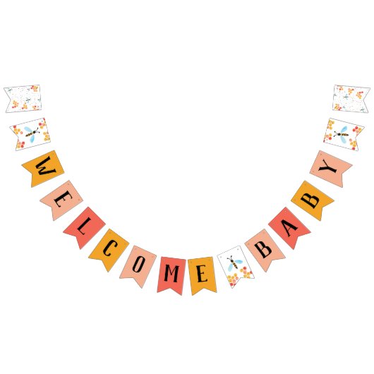 Bienvenue Bannière de Bunting Baby shower Bee (Tout)