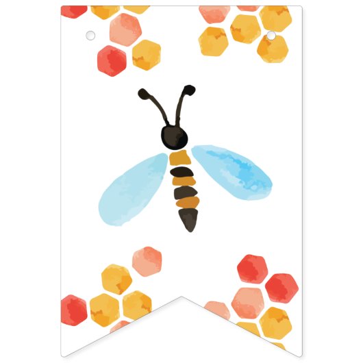 Bienvenue Bannière de Bunting Baby shower Bee (Deuxième drapeau)