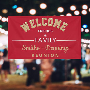 Bienvenue ! Bannière de réunion de famille personn