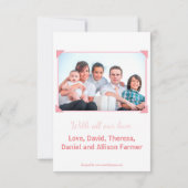 Bienvenue bébé avec dessins - 3x5 Faire-part de na (Dos)