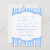 Bienvenue bébé bleu fête photo invitation carte (Dos)