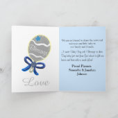 Bienvenue bébé garçon Carte photo de statistiques  (Intérieur)