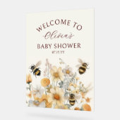 Bienvenue Bee Fleur sauvage Floral Baby shower (Angle)
