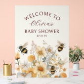 Bienvenue Bee Fleur sauvage Floral Baby shower (Mariage)