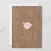 Bienvenue carte fille avec fleurs roses et croix (Dos)