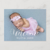 Bienvenue  | Carte postale Faire-part de naissance (Devant)