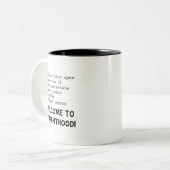 Bienvenue chez les parents de café Mug (Devant gauche)