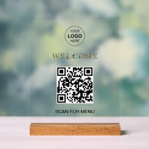 Bienvenue Code QR personnalisé Logo Entreprise mod