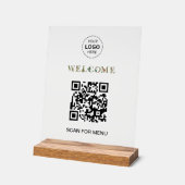 Bienvenue Code QR personnalisé Logo Entreprise mod (Angle)