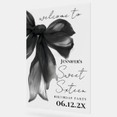 Bienvenue Coquette à l'arc noir Script Sweet 16 Pa (Angle)