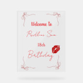 Bienvenue d'anniversaire chic avec un script moder (Recto)