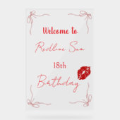 Bienvenue d'anniversaire chic avec un script moder (Recto)
