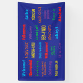 Bienvenue dans 24 langues différentes Bannière (Vertical)