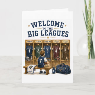 Bienvenue dans la Ligue majeure Carte d'anniversai