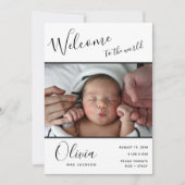 Bienvenue dans le Faire-part de naissance photo Wo (Devant)