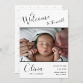 Bienvenue dans le Faire-part de naissance photo Wo (Devant / Derrière)