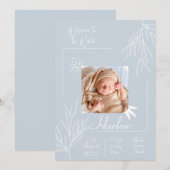 Bienvenue dans le monde Carte d'annonce de naissan (Devant / Derrière)