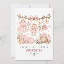 Bienvenue dans le monde | Carte de naissance pour