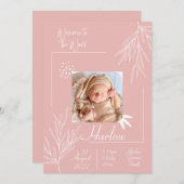 Bienvenue dans le monde Faire-part de naissance Ca (Devant / Derrière)