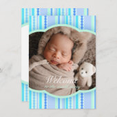 Bienvenue dans le monde photo carte d'invitation b (Devant / Derrière)