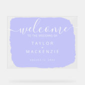 Bienvenue dans le périwinkle personnalisé mariage (Recto)