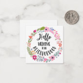 bienvenue dans le quartier nouvelle carte d'accuei (Devant/Arrière en situation)