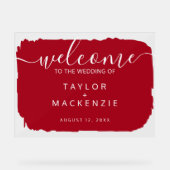 Bienvenue dans le rouge personnalisé mariage (Recto)