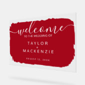 Bienvenue dans le rouge personnalisé mariage (Angle)