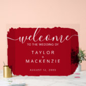 Bienvenue dans le rouge personnalisé mariage (Mariage)