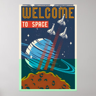 Bienvenue dans l'impression de poster de voyage sp