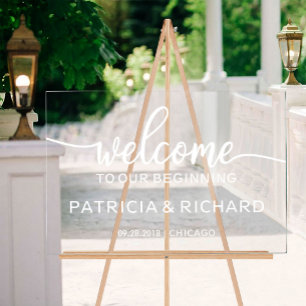 Bienvenue dans notre Affiche de bienvenue Mariage 