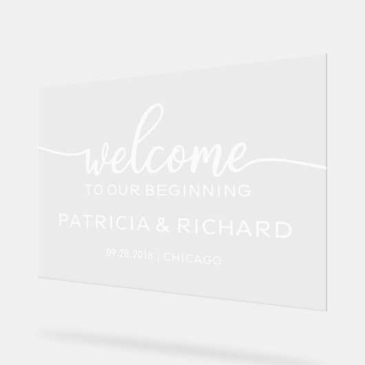 Bienvenue dans notre Affiche de bienvenue Mariage  (Angle)