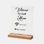 Bienvenue dans notre maison wifi mot de passe élég (Angle)