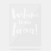 Bienvenue dans notre Mariage de script de pinceau (Recto)