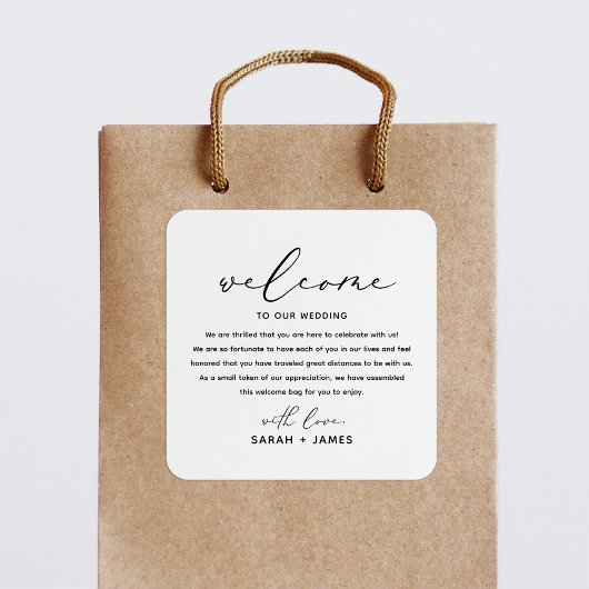 Bienvenue dans notre Sticker Étiquette de sac de b