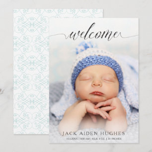 Bienvenue de nouveaux Cartes photos de bébés
