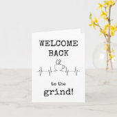 Bienvenue de retour au moulin, drôle de carte café (Fleur jaune)