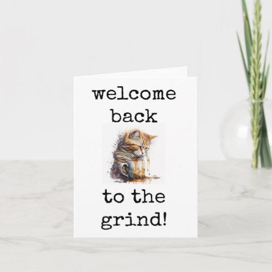 Bienvenue de retour au moulin, drôle de carte café (Devant)