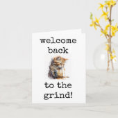 Bienvenue de retour au moulin, drôle de carte café (Fleur jaune)