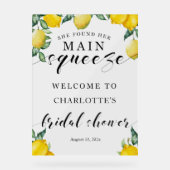 Bienvenue Douche nuptiale Signe acrylique (Recto)