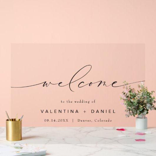 Bienvenue du Mariage de script élégant de VALENTIN (Mariage)