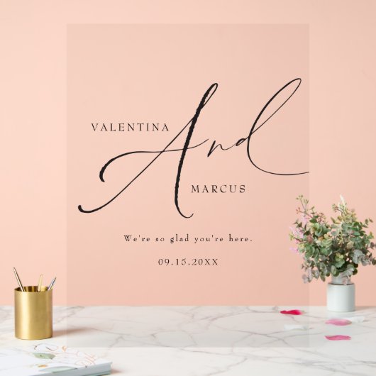 Bienvenue du Mariage de script élégant de VALENTIN (Mariage)