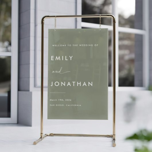 Bienvenue du Mariage Sage Green