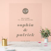 Bienvenue du Mariage Taupe Bold Italic Typography (Mariage)