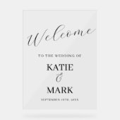 Bienvenue Élégant À Notre Signe Mariage (Recto)