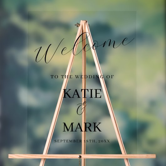 Bienvenue Élégant À Notre Signe Mariage (Neutre)